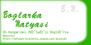 boglarka matyasi business card